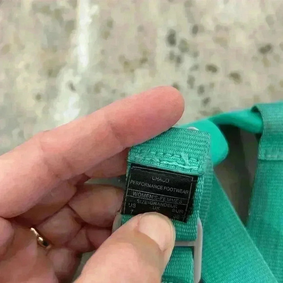 Chaco women’s chillos slide adjustable strap sandals teal & gray size 7 - Picture 10 of 12